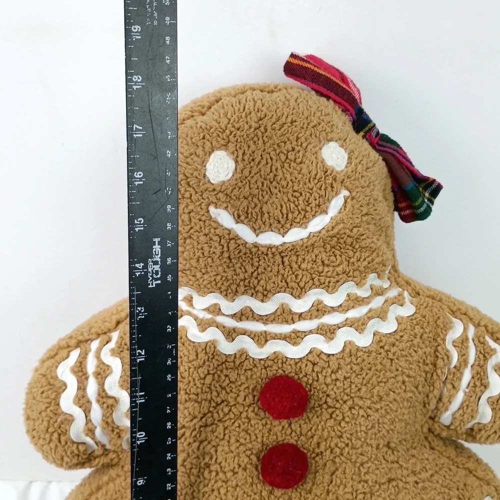 Glory Haus Gingerbread Girl Pillow Christmas Holiday Plush Decor Cute Sweet